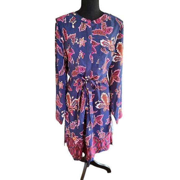 Liz Claiborne Navy Paisley Print Dress Size XL NWT - Picture 1 of 6